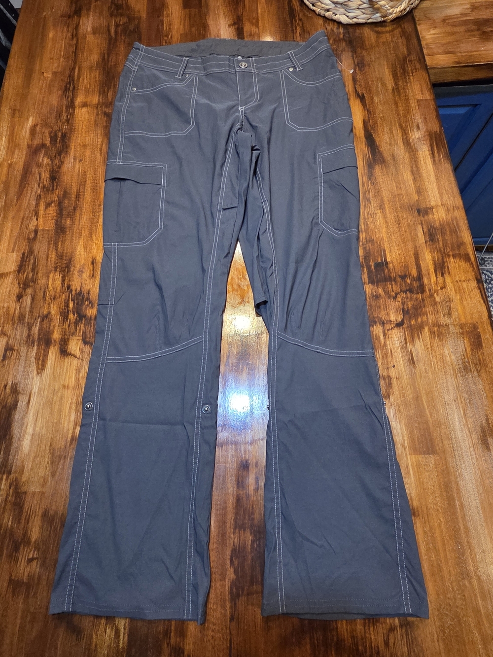 Kuhl Pants Womens 12 Gray Freeflex Roll Up Pants Outdoor Activewear Hiking